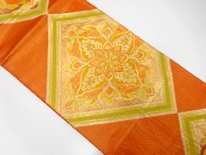 アンティーク　菱華紋模様織出し袋帯（着用可）